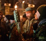 Eitynės su fakelais Ukrainoje