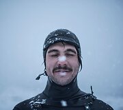 Ledinio arktinio vandens nebijantys banglentininkai Lofoteno salose