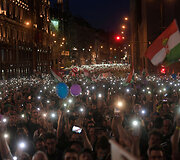 Protestas prie&scaron; Viktoro Orbano politiką Vengrijoje