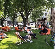 Skaitykla po atviru dangumi Luki&scaron;kių aik&scaron;tėje