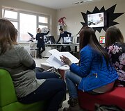 Komiksų centre &Scaron;iaulių bibliotekoje svečias i&scaron; Prancūzijos dalijosi patirtimi su vietos jaunimu
