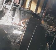 Aurelijos Bujanauskienės &scaron;eimos sudegę namai