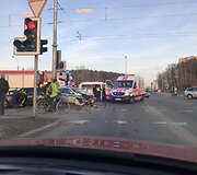 Policijos automobilio ir &bdquo;Audi&ldquo; avarija Vilniuje