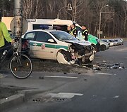 Policijos automobilio ir &bdquo;Audi&ldquo; avarija Vilniuje