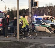 Policijos automobilio ir &bdquo;Audi&ldquo; avarija Vilniuje