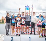 Andrius Dapkevičius su Ignu Gelžiniu ir Gedvydu Masiuliu &ndash; po i&scaron;kovotos pergalės sprinto rungtyje