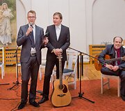 Gintaras Jakelis su sūnumis Pauliumi ir Tomu