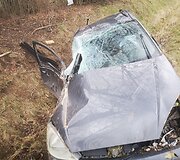 &Scaron;ilutės rajone nuo kelio nuskriejo &bdquo;Ford&ldquo; &ndash; automobilis visi&scaron;kai sumaitotas