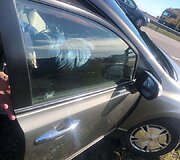 Įvykio vietoje sužalotąją gelbėjusio vyro užfiksuoti vaizdai