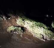 Trakų gatvėje &Scaron;iauliuose dėl liūties nuslinkęs &scaron;laitas užtvėrė įvažiavimą