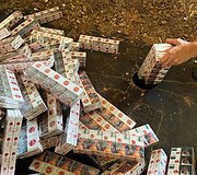 Palemono keramikos gamykloje policija suple&scaron;kino beveik 80 tūkst. pakelių cigarečių