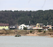 Lampėdžio ežere vykdomi darbai