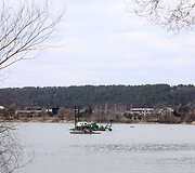 Lampėdžio ežere vykdomi darbai