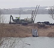 Lampėdžio ežere vykdomi darbai