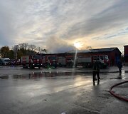 Autoserviso gaisras Ramučiuose