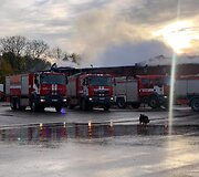 Autoserviso gaisras Ramučiuose