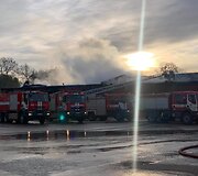 Autoserviso gaisras Ramučiuose
