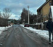 Kauno Sodininkų gatve moksleiviai į mokyklą keliauja nesaugiai
