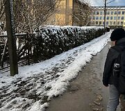 Kauno Sodininkų gatve moksleiviai į mokyklą keliauja nesaugiai
