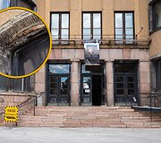 Kauno savivaldybės prie apleistų pastatų pastatyti ženklai