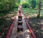 Basų kojų takas &scaron;alia Kadagių slėnio