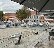 Kauno Rotu&scaron;ės aik&scaron;tėje perklojami ta&scaron;yti akmenys