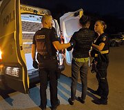 Naktinė pamaina su Palangos policijos pareigūnais