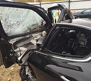 Skaudi avarija Kaune: &bdquo;Maserati&ldquo; rėžėsi į medį