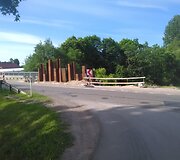 Dotnuvoje strigo pėsčiųjų bei dviračių tako klojimo darbai