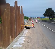 Dotnuvoje strigo pėsčiųjų bei dviračių tako klojimo darbai