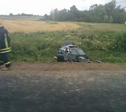 BMW avarija prie Jiezno