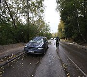 Kaune ant pravažiuojančios ma&scaron;inos užgriuvęs medis sužalojo vairuotoją