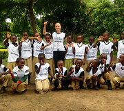 Maratonininkė Monika Juode&scaron;kaitė Tanzanijoje