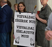 Kauniečių susitikimas su Sauliumi Skverneliu