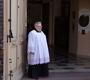 Kauno arkikatedroje bazilikoje vyksta &scaron;v. Mi&scaron;ios Sigito Tamkevičiaus paskelbimo kardinolu proga