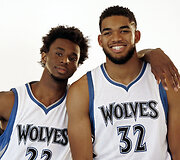 Andrew Wigginsas ir Karlas-Anthony Townsas