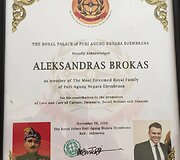 Aleksandro Broko apdovanojimas i&scaron; Indonezijos