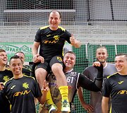 Salės futbolo treniruotė