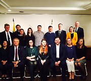 Merūnas ir Erika Vitulskiai su Lietuvos ambasados nariais Tokijuje