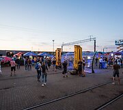 Koncerto Vilniaus keleivinių traukinių depe akimirka
