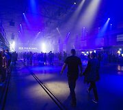 Koncerto Vilniaus keleivinių traukinių depe akimirka
