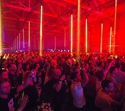 Koncerto Vilniaus keleivinių traukinių depe akimirka