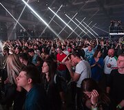 Koncerto Vilniaus keleivinių traukinių depe akimirka