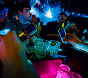 Vakarėlio klube &bdquo;Mojo Lounge&ldquo; akimirka