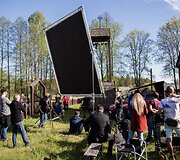 Akimirka i&scaron; naujo Tado Vidmanto filmo filmavimo aik&scaron;telės