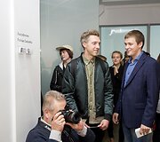 Dovilės Bilk&scaron;tienės parodos atidarymo akimirka