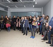 Dovilės Bilk&scaron;tienės parodos atidarymo akimirka