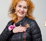 Dovilės Bilk&scaron;tienės parodos atidarymo akimirka
