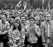 Petras Narijauskas 1988 m. rugpjūčio 23 d. Sąjūdžio mitinge Vingio parke