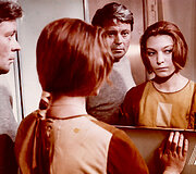 Donatas Banionis ir Natalija Bondarčiuk filme &bdquo;Soliaris&ldquo;. 1971 m.